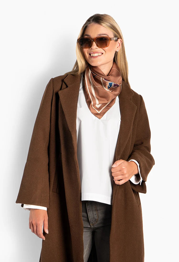 HÉST Annie Silk Scarf Large Thrush