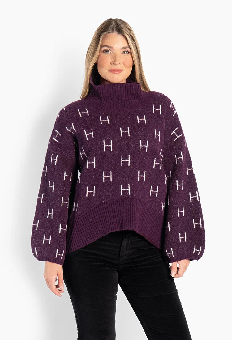 HÉST FAM Short Sweater Potent Purple