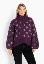 HÉST FAM Short Sweater Potent Purple