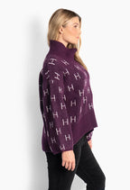 HÉST FAM Short Sweater Potent Purple