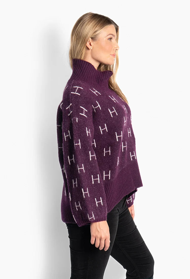HÉST FAM Short Sweater Potent Purple