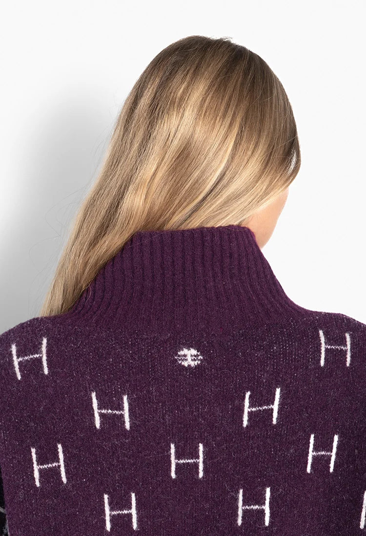 HÉST FAM Short Sweater Potent Purple