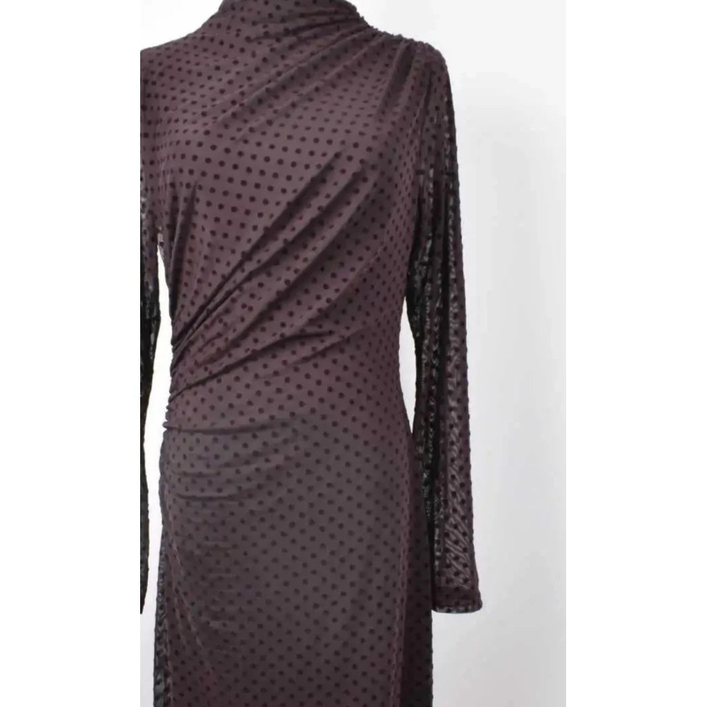 Mesh Bdress w DOTS - Brown
