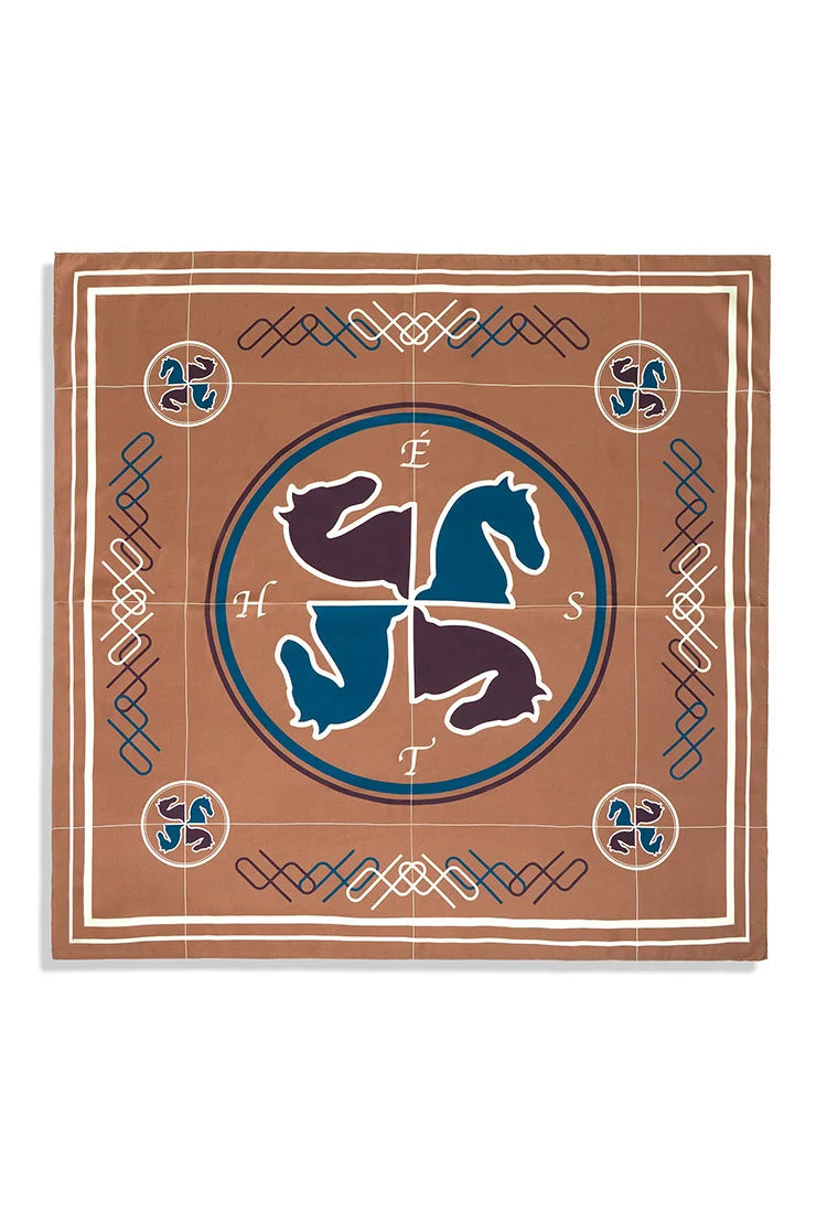 HÉST Annie Silk Scarf Large Thrush
