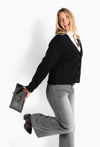 Hést Pernille Short Cardigan Jet Black