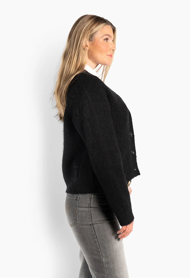 Hést Pernille Short Cardigan Jet Black