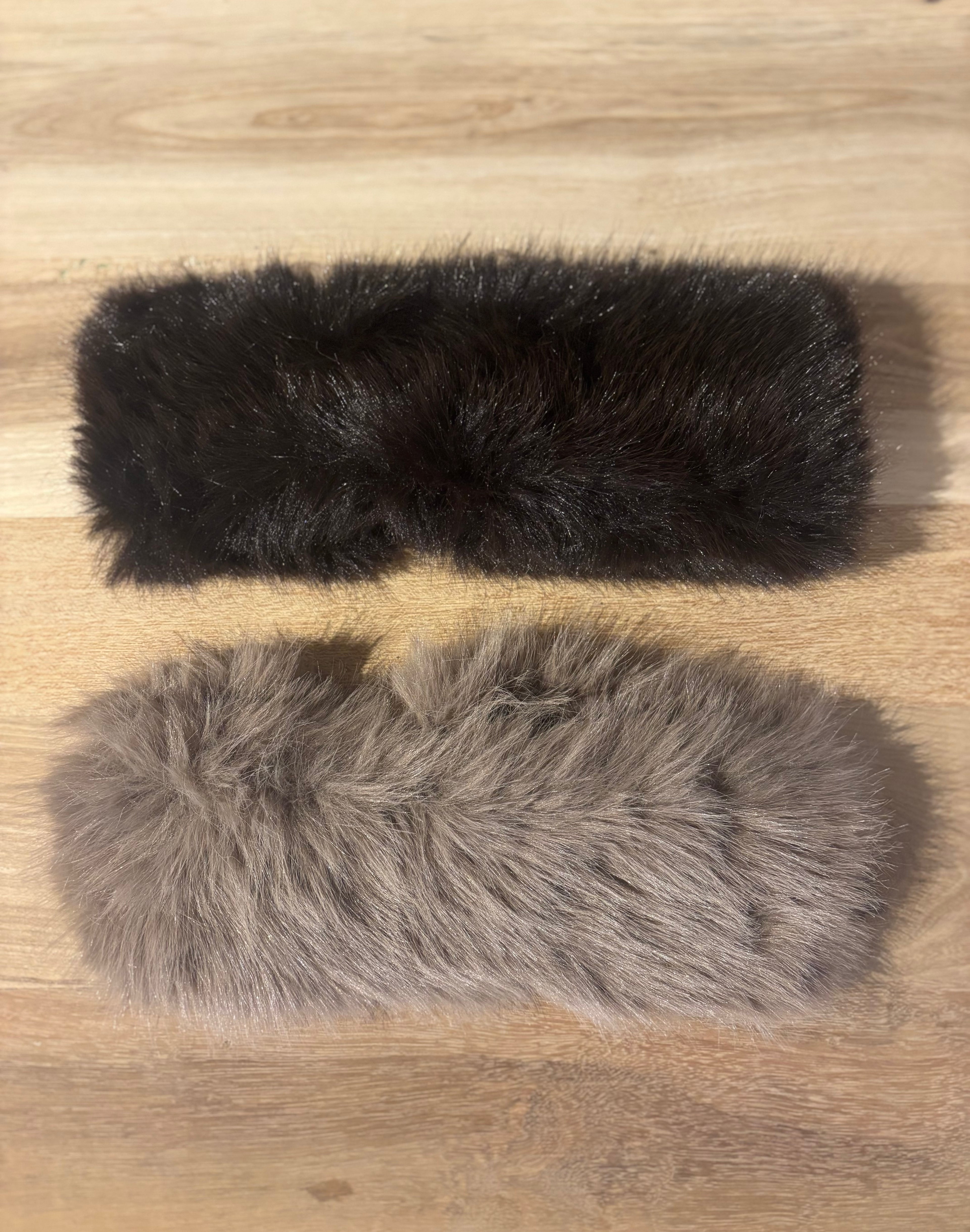 Fake fur Headband w elastic