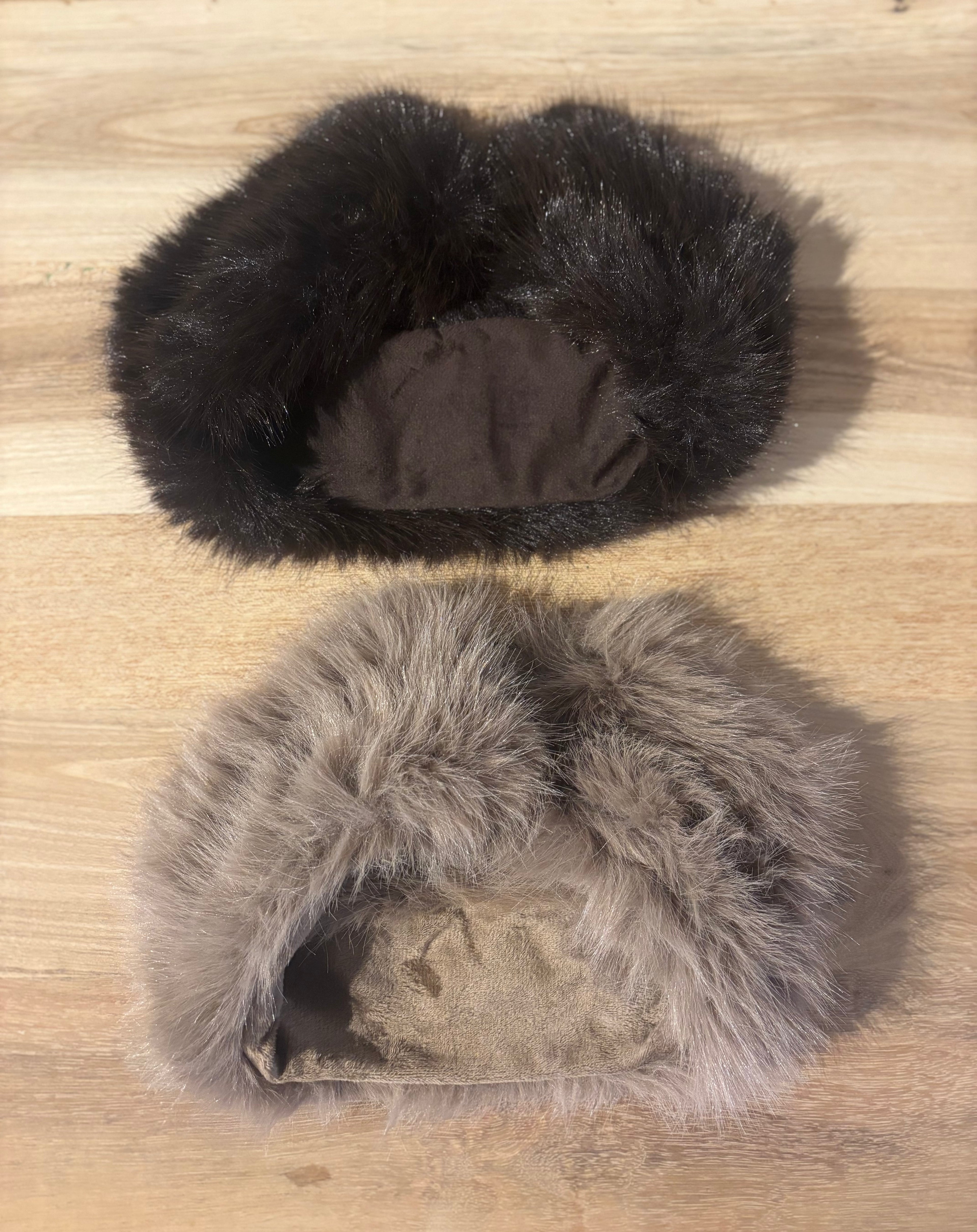 Fake fur Headband w elastic