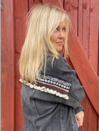 Jeans jacka med detaljer