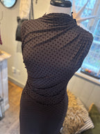 Mesh Bdress w DOTS - Brown