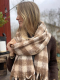 Checkered Scarf 10% wool